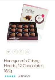 Lily O Briens 12 Honeycomb Crispy Hearts